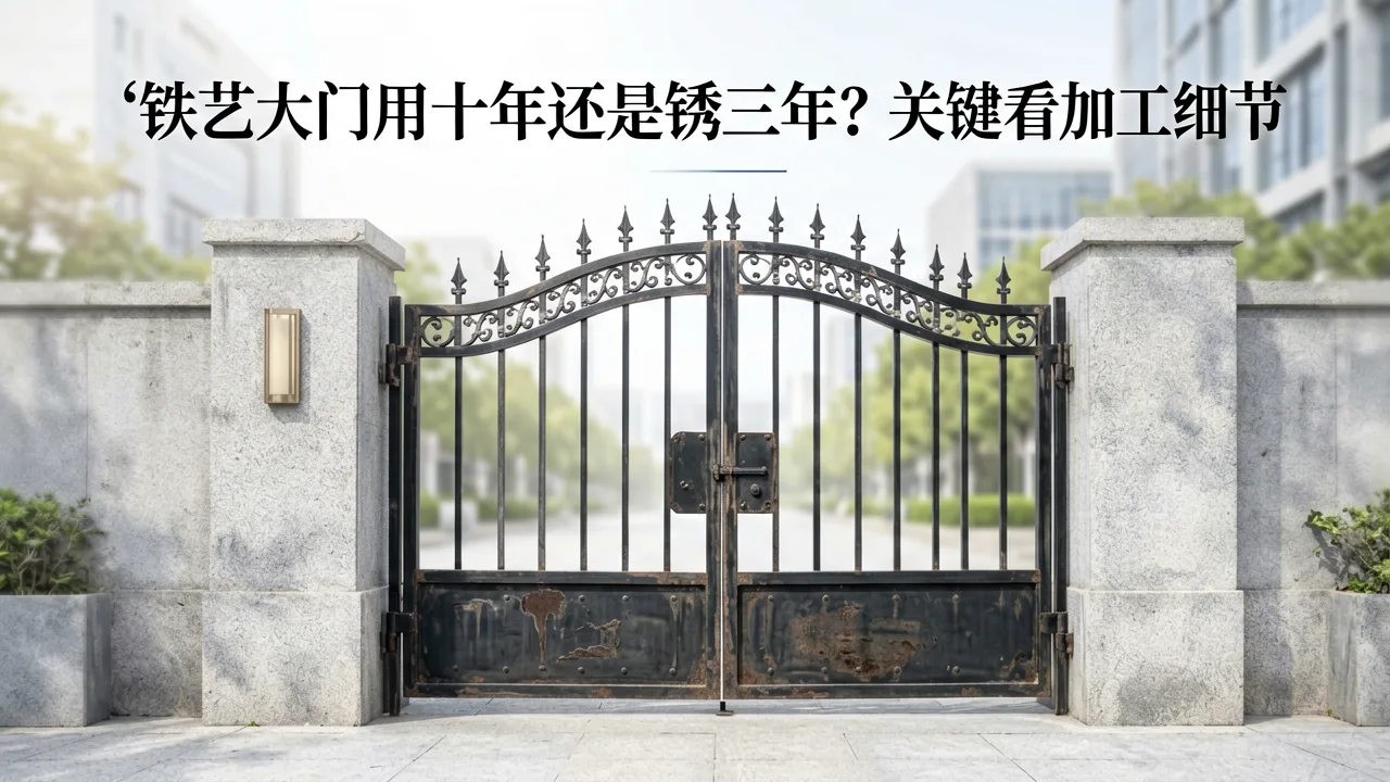 铁艺大门用十年还是锈三年?关键看加工细节